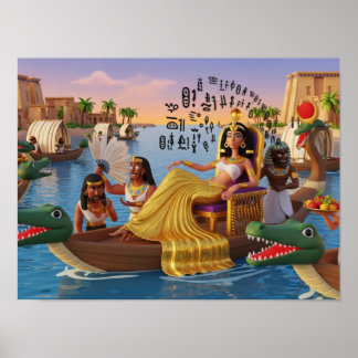 Cleopatra's Regal Voyage Poster