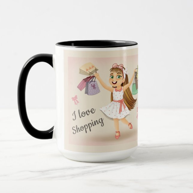 Cleo's "I Love Shopping" Mug (Left)