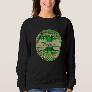 Clephane Clan Tartan Tree of Life Scottish Surname Sweatshirt