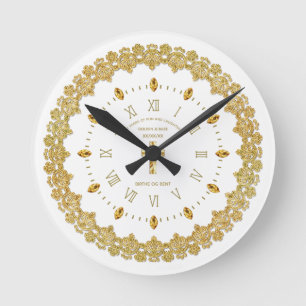 Clergy 50th Golden Jubilee Ordained Anniversary Round Clock