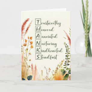 Clergy Appreciation Day Blessings Acrostic Words Card