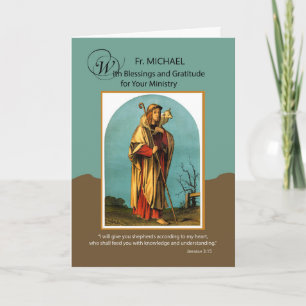 Clergy Appreciation Month Custom Name Thank You Card