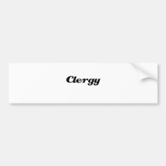 clergy bumper sticker