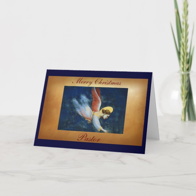 Clergy Card  Merry Christmas Pastor (Front)