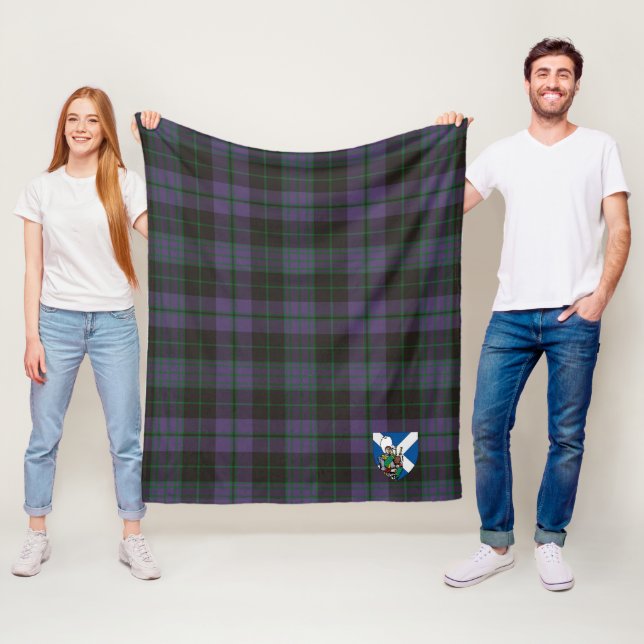 Clergy Green Plaid Fleece Blanket (In Situ)