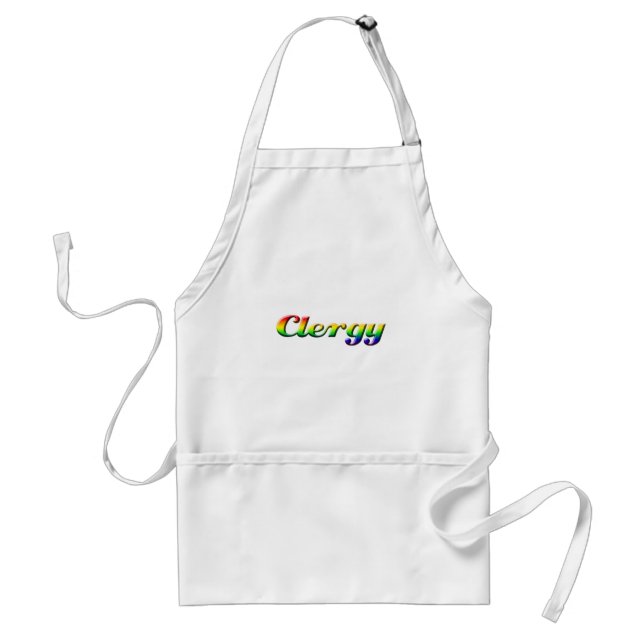 clergy - rainbow standard apron (Front)