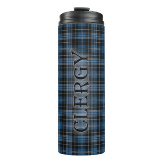 Clergy Tartan with the Last Name Thermal Tumbler