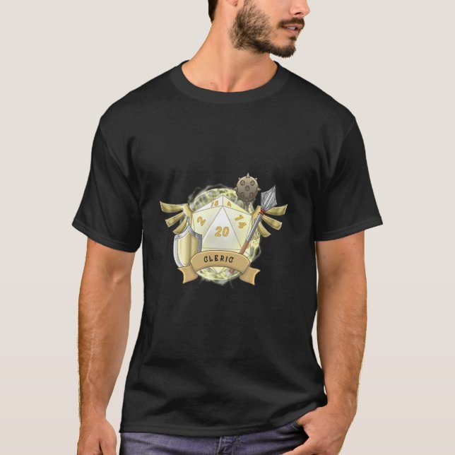 Cleric Class Alignment Dice Dungeon Role Playing G T-Shirt (Front)