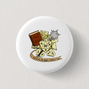 Cleric Dice Design 3 Cm Round Badge