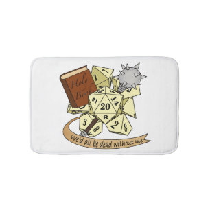 Cleric Dice Design Bath Mat
