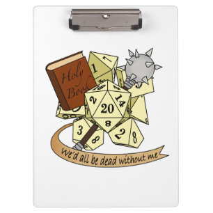 Cleric Dice Design Clipboard