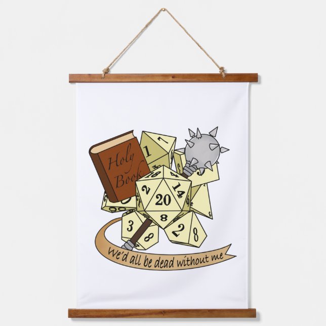 Cleric Dice Design Hanging Tapestry (Front)