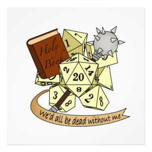Cleric Dice Design Photo Print