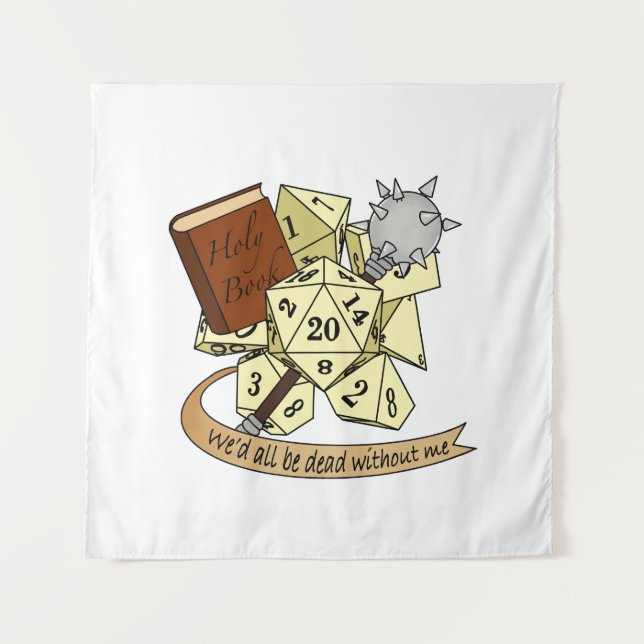 Cleric Dice Design Tapestry (Front)