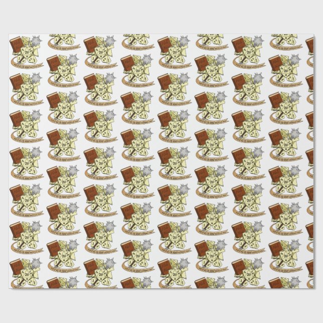 Cleric Dice Design Wrapping Paper (Flat)
