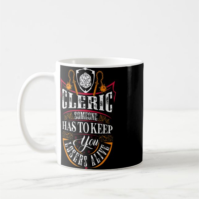 Cleric Dungeons  RPG  Dragons  Gaming 1  Coffee Mug (Left)
