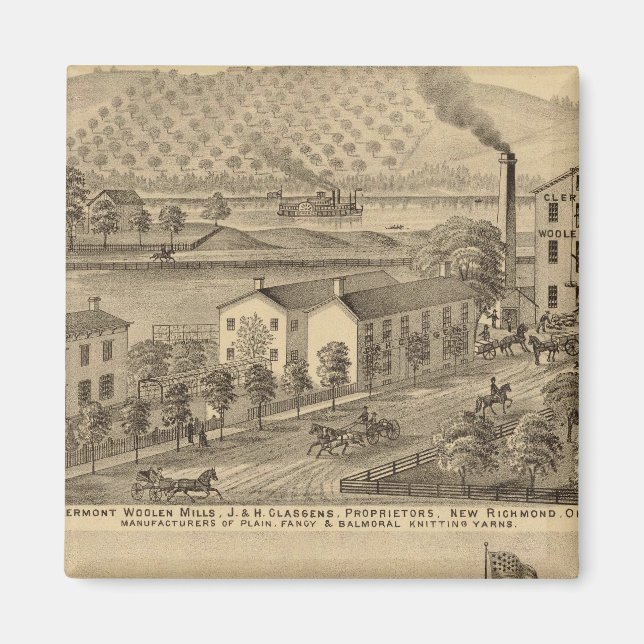 Clermont Woollen Mills Magnet (Front)