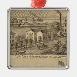 Clermont Woollen Mills Metal Tree Decoration