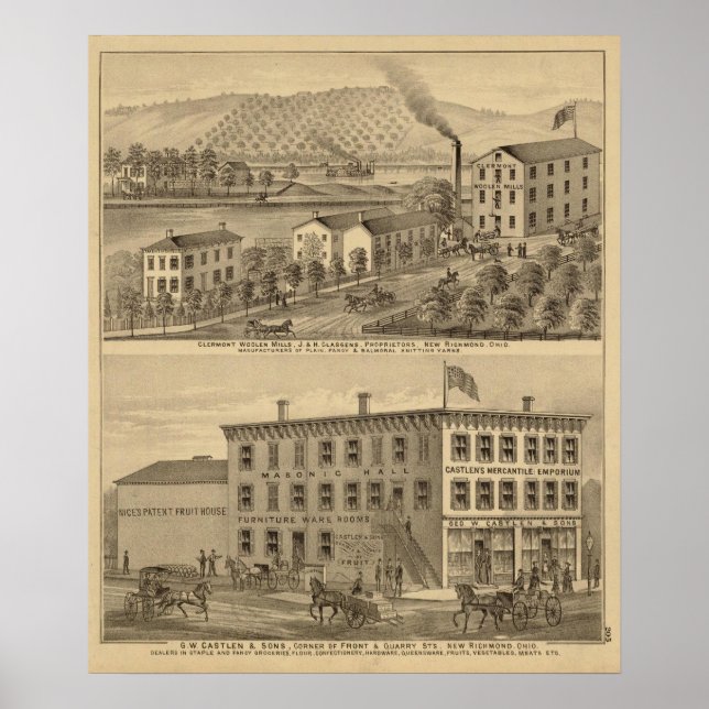 Clermont Woollen Mills Poster (Front)