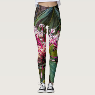 Clerodendrum Starburst Flowers Leggings
