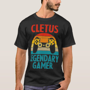 CLETUS Gift Name Personalised Funny Gaming Geek Bi T-Shirt