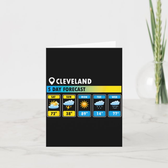Cleveland-5 Day Forecast Funny Card (Front)