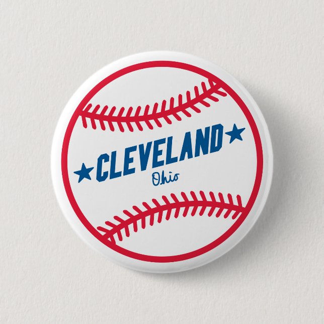Cleveland Baseball 6 Cm Round Badge (Front)
