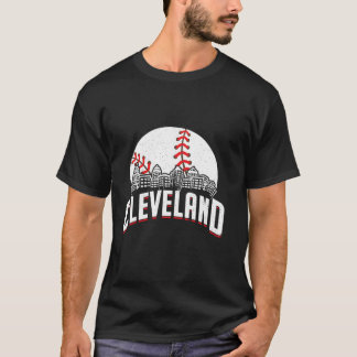 Cleveland Baseball Cityscape Skyline Fan T-Shirt