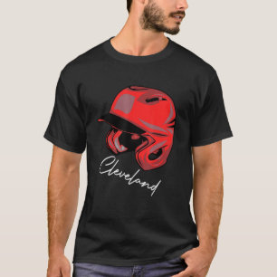 Cleveland Baseball Helmet Vintage Baseball Fans T-Shirt