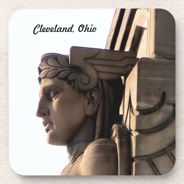 Cleveland Bridge Art Deco Cork Coaster (Front)