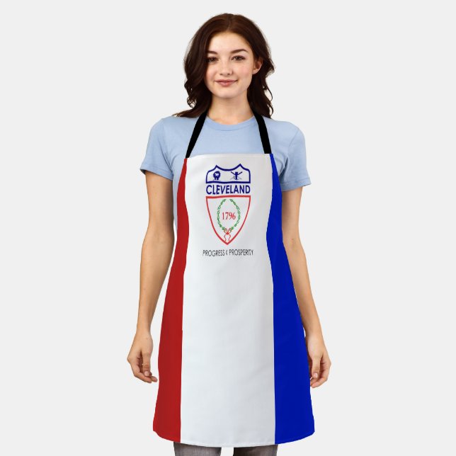 Cleveland City flag Apron (Worn)