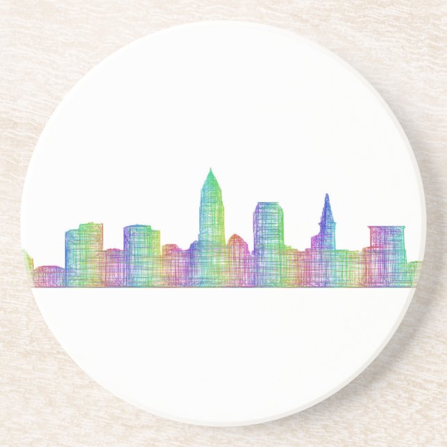 Cleveland city skyline coaster (Front)