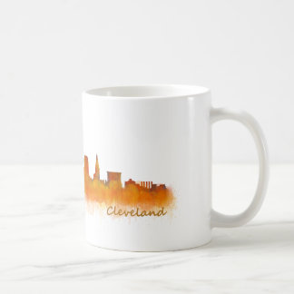 Cleveland City watercolor U.S. skyline Coffee Mug