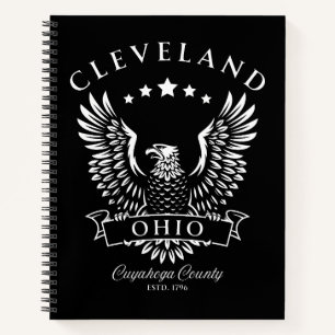 Cleveland Cuyahoga County Ohio Vintage Eagle Notebook