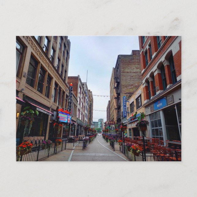 Cleveland downtown postcard (Front)