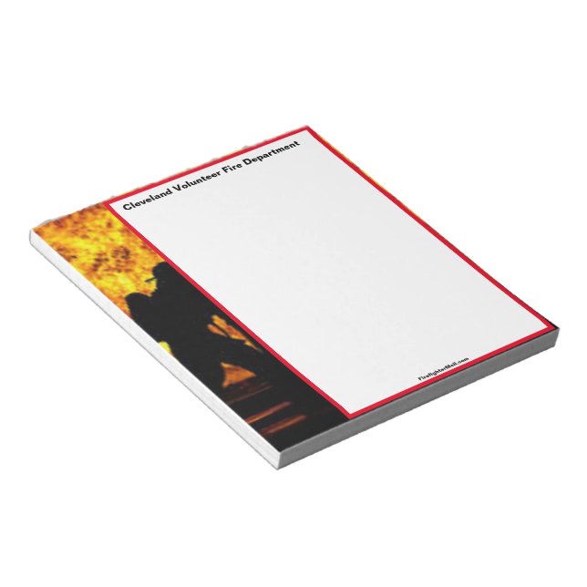 Cleveland Firefighters Attack notepad (Angled)