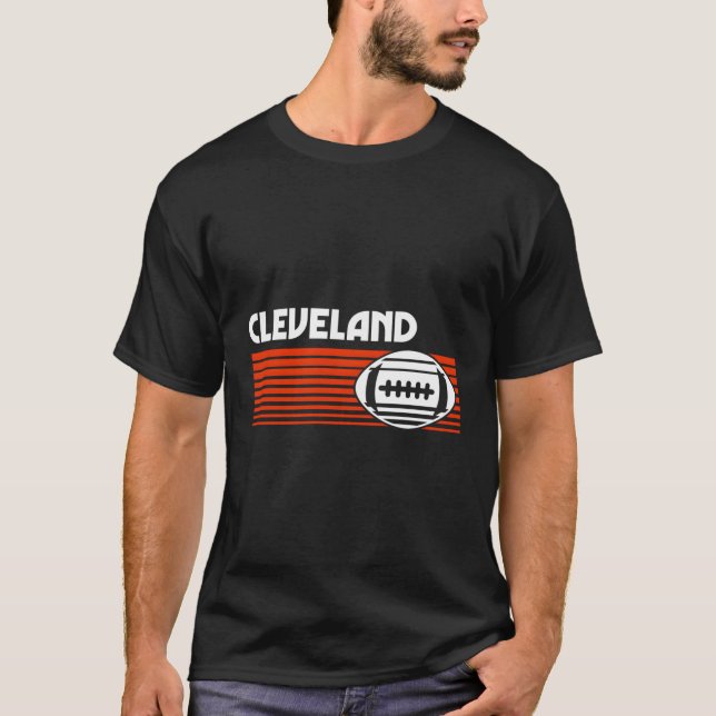 Cleveland Football Retro Game Day T-Shirt (Front)