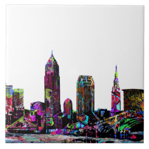 Cleveland graffiti ceramic tile