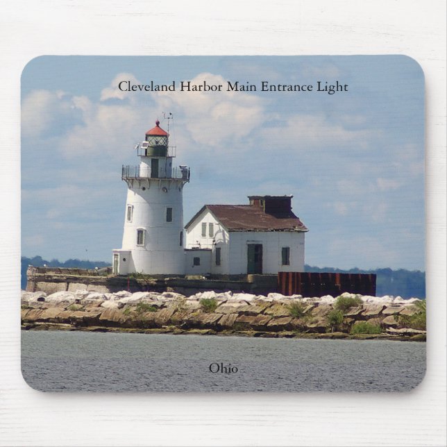 Cleveland Harbor Main Entrance Light mousepad (Front)