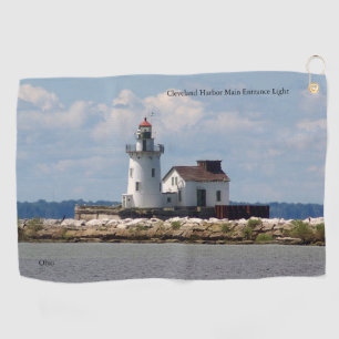 Cleveland Harbour Main Entrance golf towel