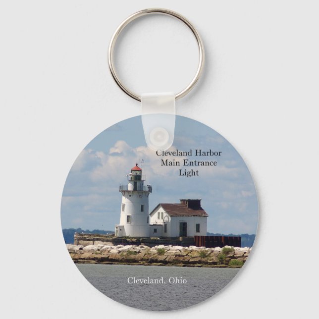 Cleveland Harbour Main Entrance Light key chain (Front)
