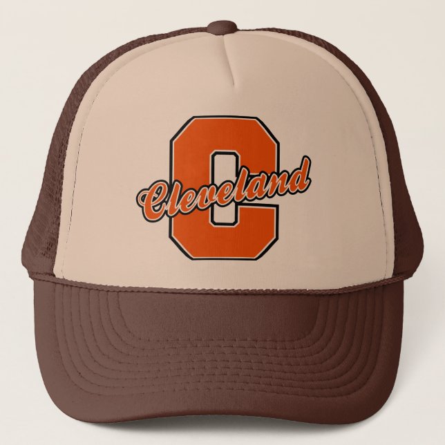 Cleveland Letter Trucker Hat (Front)