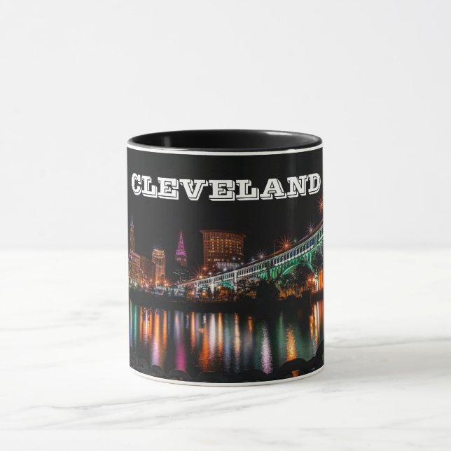 Cleveland Night Panorama Mug (Center)