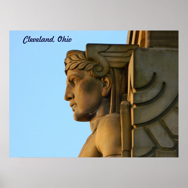 Cleveland OH Bridge Art Deco Poster (Front)