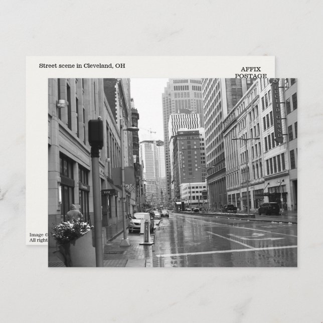 Cleveland, OH Downtown Scene Photo Postcard (Front/Back)
