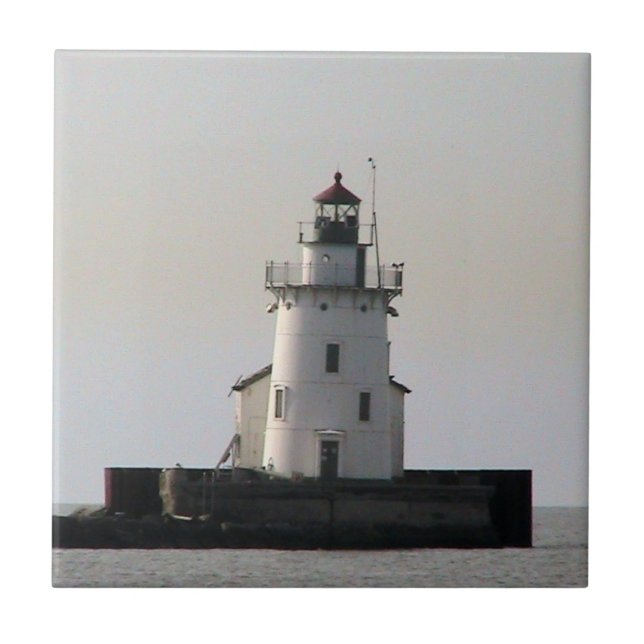 Cleveland OH Lighthouse Small Tile (Front)