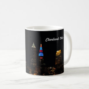 Cleveland OH Night Skyline Coffee Mug