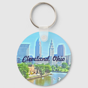 Cleveland, OH Photo Paint Riverview Keychain