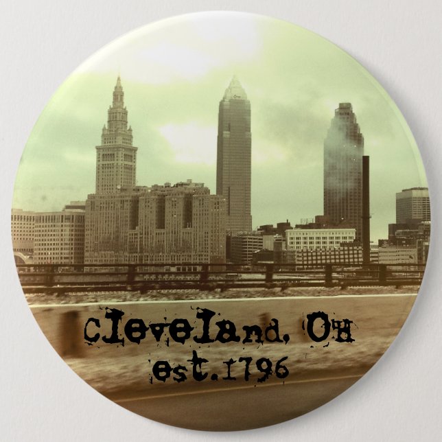 "Cleveland, OH - set.1796" BIG Button (Front)