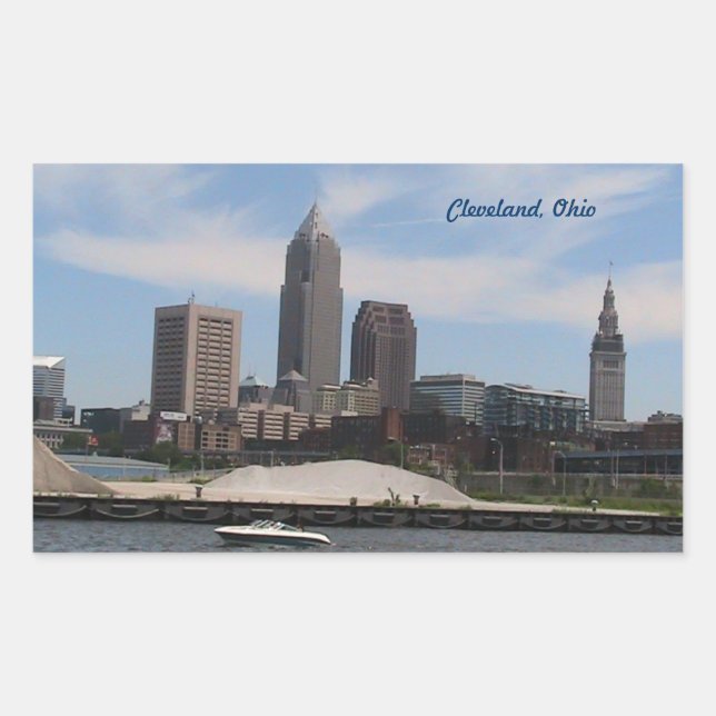Cleveland OH Skyline Sticker (Front)